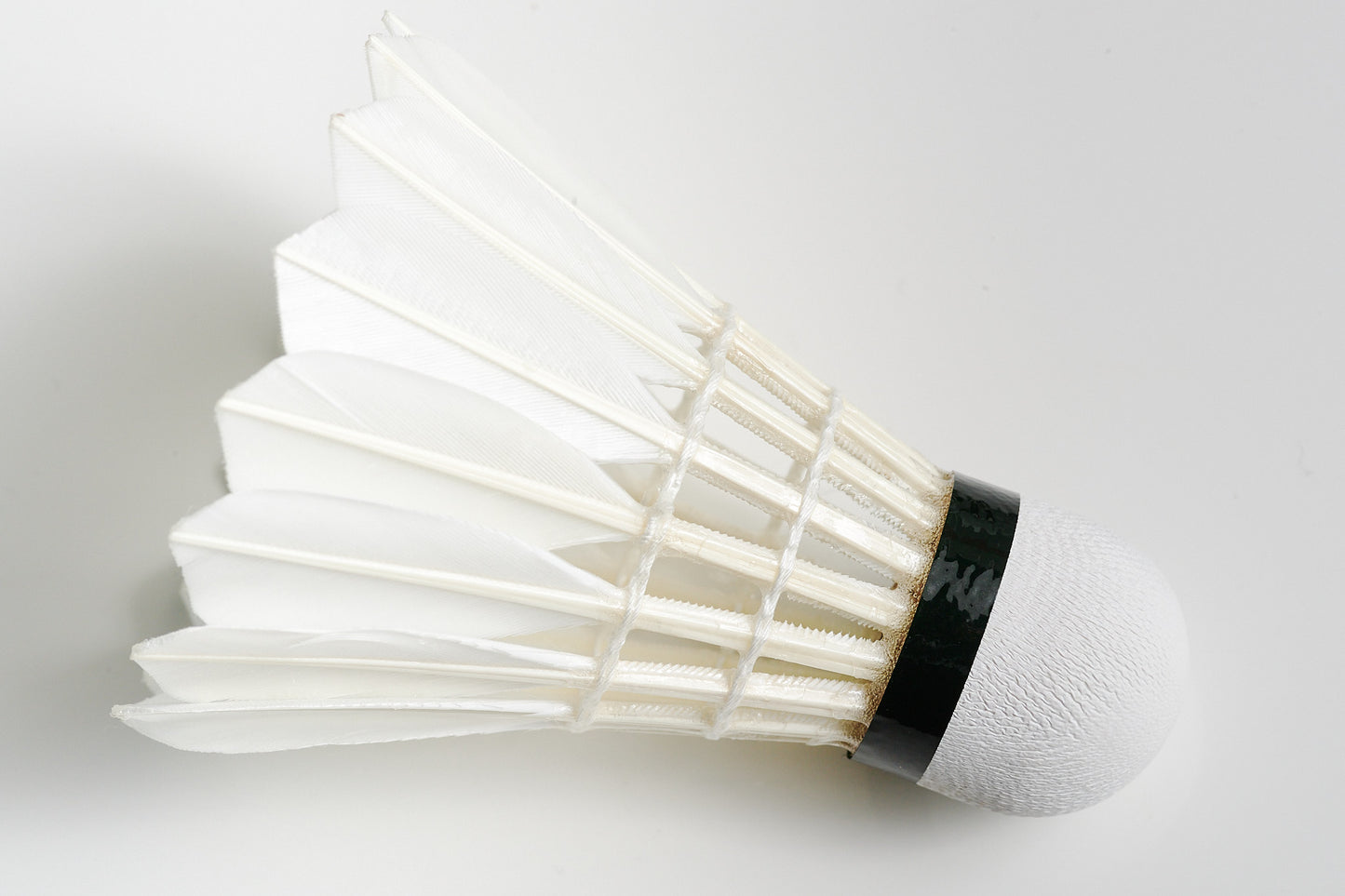 Close-up of premium RSL feather shuttlecock