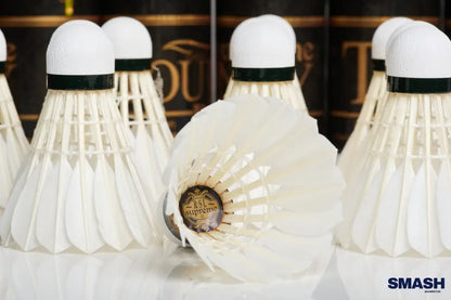 RSL Supreme shuttlecock close-up showing feather quality
